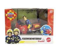 Moto Sam Le Pompier avec Figurine et Accessoires - Véhicule d'intervention Robuste avec lumière et Son - Plaisir de Conduite pour Enfants à partir de 3 Ans - Jouet à roulettes - Petits Fans de