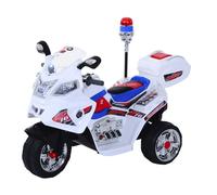 Moto scooter électrique pour enfants modèle policier fonctions sirène et gyrophare à partir de 3 ans