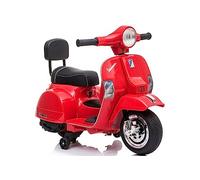 Moto Scooter électrique pour enfants Piaggio Mini Vespa Small PX 6V - Mp3 - USB - Sons - Lumières LED (Rouge)