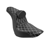 Moto Selle arrière Coussin de dossier siège conducteur moto à | Coussin de dossier siège conducteur moto à deux niveaux, Av&ant et arrière pour Softail pour Low pour Rider pour FXLRST pour