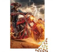 Moto Set De 1000 Pièces Papier Recyclé Feu des Ossements Puzzle Adulte Facile À Ranger Loisirs À La Maison Casse-tête Engageant Activité Lien Familial 70x50cm/1000pcs