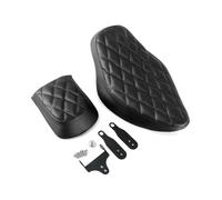 Moto siège Deux Places Siège Conducteur Et Passager Arrière en PU Brut, Artisanat Diamant, Double Coussin pour Sportster XL883 1200 2004 - 2018