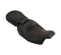 Moto siège Siège Passager Conducteur De Moto Pour Harley Pour Touring Ultra Classique Pour Electra Glide FLHTCU 2009-2013(Orange)