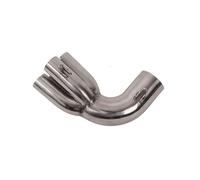 Moto Silencieux D'échappement Lien Tuyau pour BMW K100 K75 30/90 Degrés Moto en Acier Inoxydable Adaptateur D'échappement Collecteur Café Racer Réaménagement(90 Degrees B)