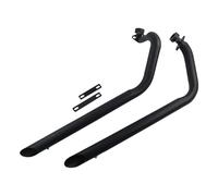 Moto Silencieux D'Échappement Pour Virago Pour 750 XV 1100 Pour S Spécial Pour XV750 Pour XV1100 Toute L'année Moto Double Système D'échappement Complet Silencieux Slash Cut(Noir)