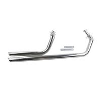 Moto Silencieux D'Échappement Pour Virago Pour 750 XV Pour S Spécial Pour XV750 Toute L'année Moto Double Système D'échappement Complet Silencieux Slash Cut(Chrome)