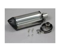 Moto Silencieux D'Échappement Pour Z1000 R1 Pour GSR750 Pour MT09 R6 CBR Tuyau D'échappement Moto En Fiber De Carbone USA Deux Frères Silencieux CNC Acier Évasion(Noir)