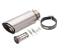 Moto Silencieux Tuyau D'échappement Admission Moto 51 Mm 61 Mm Silencieux Moto Échappement Tuyau D'échappement(Type B 61mm)