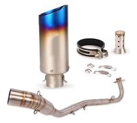 Moto Silencieux Tuyau D'échappement Pour K&awasaki Z125 Z125 Pro Jusqu'en 2018 Moto Système Avant Bras Intermédiaire 51 Mm Silencieux Embout D'échappement DB Killer Échappement Tuyau(Model 2)