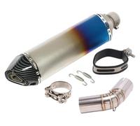Moto Silencieux Tuyau D'échappement Pour S&uzuki Pour V-STROM 1000 DL1000 DL 1000 2014-2019 Système Moto Tube Intermédiaire Lien Silencieux Tuyau D'échappement À Enfiler(C)