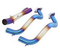 moto silencieux tuyau d'échappement Pour Y&amaha Pour MT07 FZ 07 XSR 700 2014-2021 Système D'échappement De Moto Tuyau Liaison Avant Connect 50,8 Mm Silencieux D'extrémité(B)