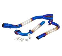 moto silencieux tuyau d'échappement Pour Y&amaha T-MAX Tmax 500 530 2010-2016 Système D'échappement Complet Moto Avec Silencieux D'extrémité Liaison Tuyau Intermédiaire(Blue)