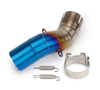 Moto Silencieux Tuyau Tuyau D'échappement Central pour Moto pour Kawasaki pour Z900 pour Z 900 (2017-2025) Tube intermédiaire Pot Raccord(Noir)