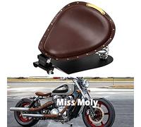 Moto Solo Siège, Siège de Moto Avec Plaque de Base pour Bobber Sportster XL1200 883 48 Dyna Softail(Marron)