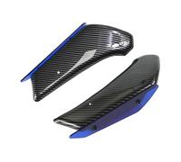 Moto Spoiler pour Kawasaki pour 1400 H2 - Kit d'aileron aérodynamique Fixe Aileron Moto(Carbon Pattern Blue)