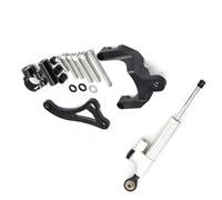 Moto Stabilisateur Kit De Montage Support D'amortisseur Direction CNC pour Moto, pour Suzuki GSR750 GS-R750 2011 - 2015(Silver)