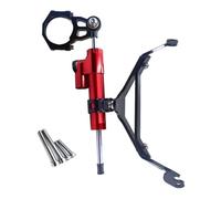 Moto Stabilisateur Kit De Montage Support D'amortisseur Stabilisation Direction Moto, pour Kawasaki Z900RS 2018 - 2022(Rosso)