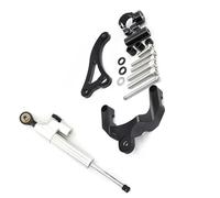 Moto Stabilisateur Kit De Montage Support Stabilisateur Direction D'amortisseur Moto pour Suzuki GS-R750 GSR750 2011-2015(Silver)