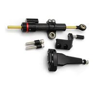 Moto Stabilisateur pour CFMOTO 450SR 2022 2023 2024 Kit De Montage Support D'amortisseur Stabilisation Moto, Amortisseurs Direction en Aluminium CNC(Black-Red)