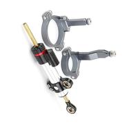 Moto Stabilisateur pour Kawasaki ZX4RR 2023-2024 Kit De Montage Support D'amortisseur Stabilisateur Direction Moto(Grey)