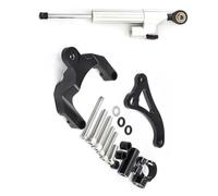 Moto Stabilisateur pour Suzuki GS-R 600 GSR600 2006 2007 2008 2009 2010 Kit De Montage Support Stabilisation Direction D'amortisseur Moto en Aluminium(Silver)