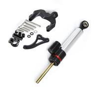 Moto Stabilisateur pour Suzuki GSR 750 GS-R 2011 2012 2013 2014 2015 Kit De Montage Support D'amortisseur Stabilisation Moto, Amortisseurs Direction(Silver)