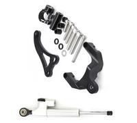 Moto Stabilisateur pour Suzuki GSR600 GS-R 600 2006-2010 Kit De Montage Support D'amortisseur Stabilisation Moto, Amortisseurs Direction en Aluminium CNC(Silver)
