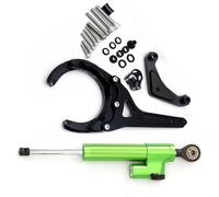 Moto Stabilisateur pour Suzuki GSX-S 1000 2016-2022 Kit De Montage Support D'amortisseur Stabilisation Moto, Amortisseurs Direction en Aluminium CNC(Green)