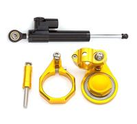 Moto Stabilisateur pour Suzuki GSXR600 2006-2010 Kit De Montage Support D'amortisseur Stabilisation Moto, Amortisseurs Direction en Aluminium CNC(Gold)