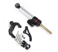 Moto Stabilisateur Support De Stabilisateur D'amortisseur Direction Moto, Kit Montage en Aluminium CNC pour Suzuki GSR 600 2006 - 2010(Silver)