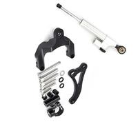 Moto Stabilisateur Support De Stabilisateur D'amortisseur Direction Moto, Kit Montage pour Suzuki GSR 750 GSR750 2011 2012 213 2014 2015(Silver)