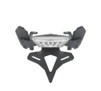 Moto Support De Plaque pour Ducati pour Diavel 1260 Support De Plaque D'immatriculation Arrière Court pour Moto Support De Contre-Pointe avec Éclairage LED Support Plaque Moto(Transparent)