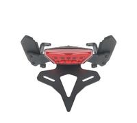 Moto Support De Plaque pour Ducati pour Diavel 1260 Support De Plaque D'immatriculation Arrière Court pour Moto Support De Contre-Pointe avec Éclairage LED Support Plaque Moto(Red LED)