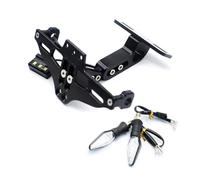 Moto Support De Plaque pour Ducati pour Monster 620 696 796 797 749 1098S 821 pour Hypermotard Support De Plaque D'immatriculation De Moto Support Plaque Moto(C Black)