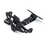 Moto Support De Plaque pour Ducati pour Monster 620 696 796 797 749 1098S 821 pour Hypermotard Support De Plaque D'immatriculation De Moto Support Plaque Moto(A Black)