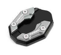 Moto Support Extension Coussin Extension De Support Latéral De Béquille De Moto, Coussinet D'agrandissement pour Yamaha NMAX155 NMAX125(Titane)