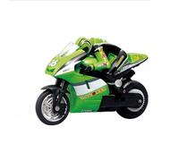 Moto télécommandée 8012 avec gyroscope et cascade, 2,4 G haute vitesse Drift RC moto avec portée de 30 m, direction proportionnelle, pneus tout-terrain en caoutchouc - Vert