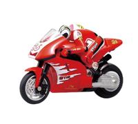 Moto télécommandée 8012 avec gyroscope et cascade, 2,4 G haute vitesse Drift RC moto avec portée de 30 m, direction proportionnelle, pneus en caoutchouc tout-terrain - Rouge