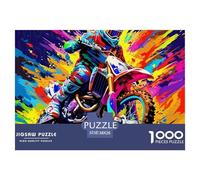 Moto Tout Terrain 1000 Pièces Puzzle Adultes Et Enfants À Partir De 14 Ans D'étude Confortables Jouets De Jeu Stimulants La Décoration Moderne 38x26cm/1000pcs