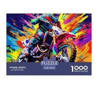 Moto Tout Terrain 1000 Pièces Puzzle pour Adultes Enfants D'étude Confortables Jouets De Jeu Stimulants Décoration Familiale 70x50cm/1000pcs