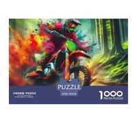 Moto Tout Terrain Puzzle 1000 Pièces Adultes Et Enfants À Partir De 14 Ans D'étude Confortables Jouets De Jeu Stimulants Cadeau Unique 70x50cm/1000pcs