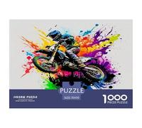 Moto Tout Terrain Puzzle De 1000 Pièces pour Adultes Et Enfants Classique DIY Résumé Chaleureuse Paysage des Art Et Activité Jouets 70x50cm/1000pcs