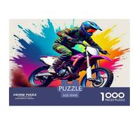 Moto Tout Terrain Puzzle De 1000 Pièces pour Adultes Et Enfants Classique DIY Résumé Chaleureuse Paysage des Art Et Activité Jouets 70x50cm/1000pcs