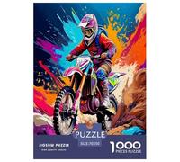Moto Tout terrain1000 Pièces Aquarelle Puzzle Moto Tout Terrain pour Adultes De Jeu pour Adultes Parfaitpourla Détente Paysagedes QuatreSaisons 70x50cm/1000pcs