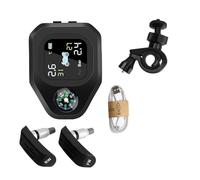 Moto TPMS USB Charge Alarme De Température Des Pneus Moteur Système Surveillance La Pression 2 Capteurs Internes Externes Surveillance Précise En Temps Réel(Internal Sensor)