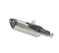 Moto Tube d'échappement Silencieux D'échappement En Fiber De Carbone, Avec Lien Central Amovible, Adapté Pour Honda Forza750 Nss750 NSS 750(GRAY)