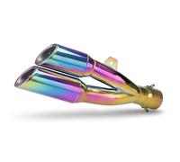 Moto Tuyau D'échappement Compatible Avec Suzuki Pour GSX250R 51 Mm Accessoires Universels Doubles Sorties Pièce De Tuyau De Silencieux D'échappement À Moto