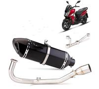Moto TuyauSilencieux Pour SYM pour JETS 125 Exhuast système complet d'échappement de moto pour SYM pour JETS 125 silencieux d'échappement silencieux tuyau de liaison intermédiaire Pot échappement ( Co