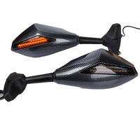 Moto unique LED Turn Lights Rétroviseur latéral indicateur de signal pour Honda Suzuki Kawasaki Ducati Yamaha motif de serpent_Pointe