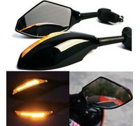 Moto unique LED Turn Lights Rétroviseur latéral indicateur de signal pour Honda Suzuki Kawasaki Ducati Yamaha black_ point unique
